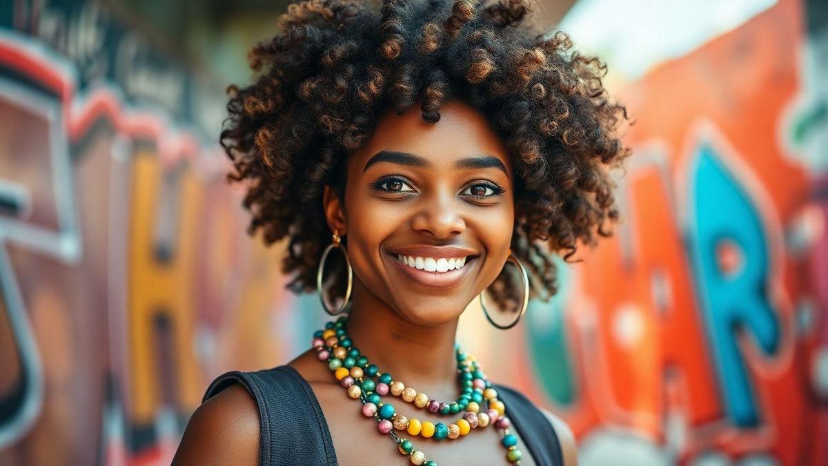 Tranças afro com acessórios para um visual único